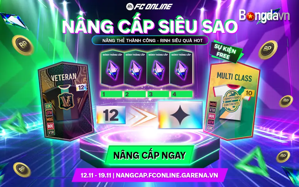 FC online nâng cấp siêu sao