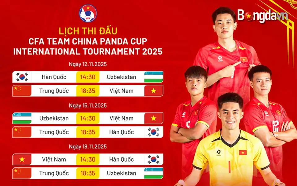 Lịch thi đấu ở Panda Cup 2025