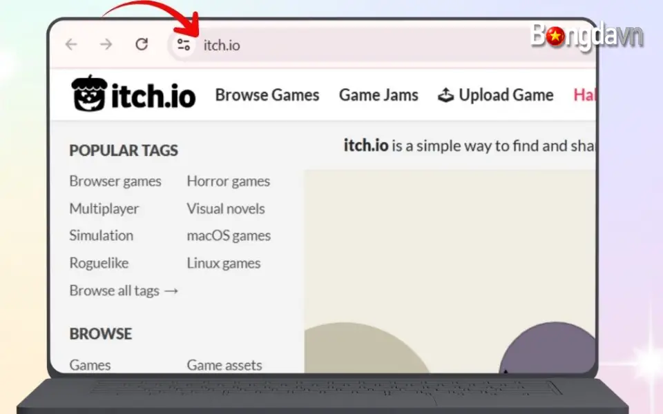 Hướng dẫn cách tải game Tiệm Phở Của Anh Hai cho điện thoại và máy tính 16 Truy cập vào trang web Itch.io