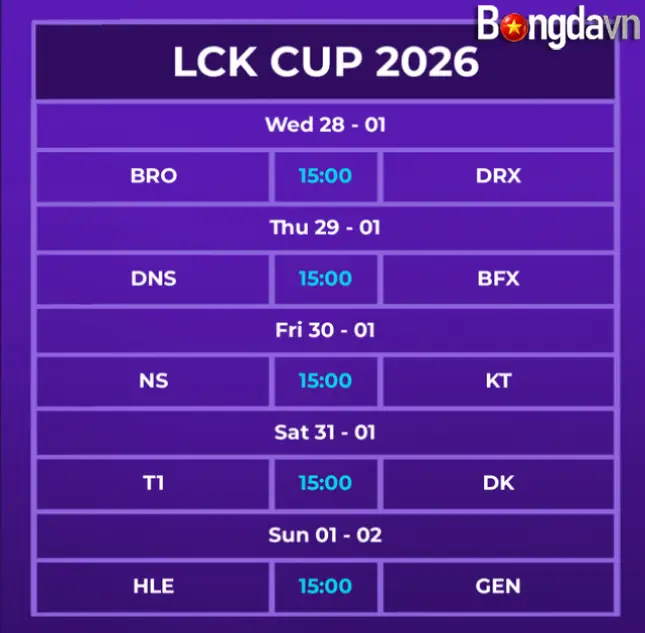 Lịch thi đấu LCK Cup 2026 mới nhất: Tuần "sinh tử" của các "ông lớn" 2 Lịch thi đấu LCK Cup 2026 mới nhất