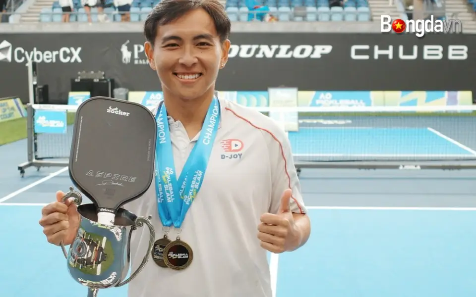 Phúc Huỳnh vô địch AO Pickleball Slam 2026, được vinh danh MVP