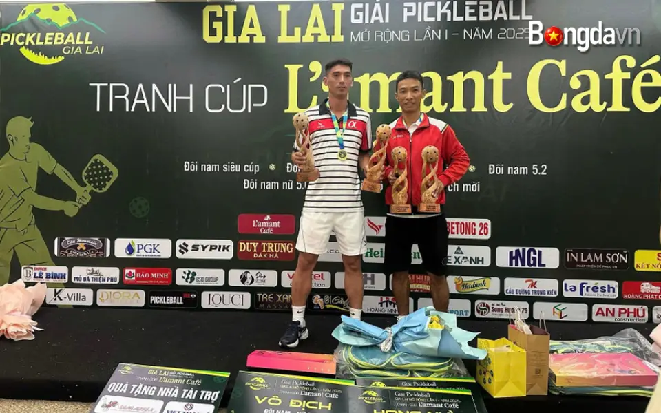 Xuân Tiến giành 1 chức vô địch và 1 giải hạng nhì ở Giải Pickleball Gia Lai mở rộng năm 2025