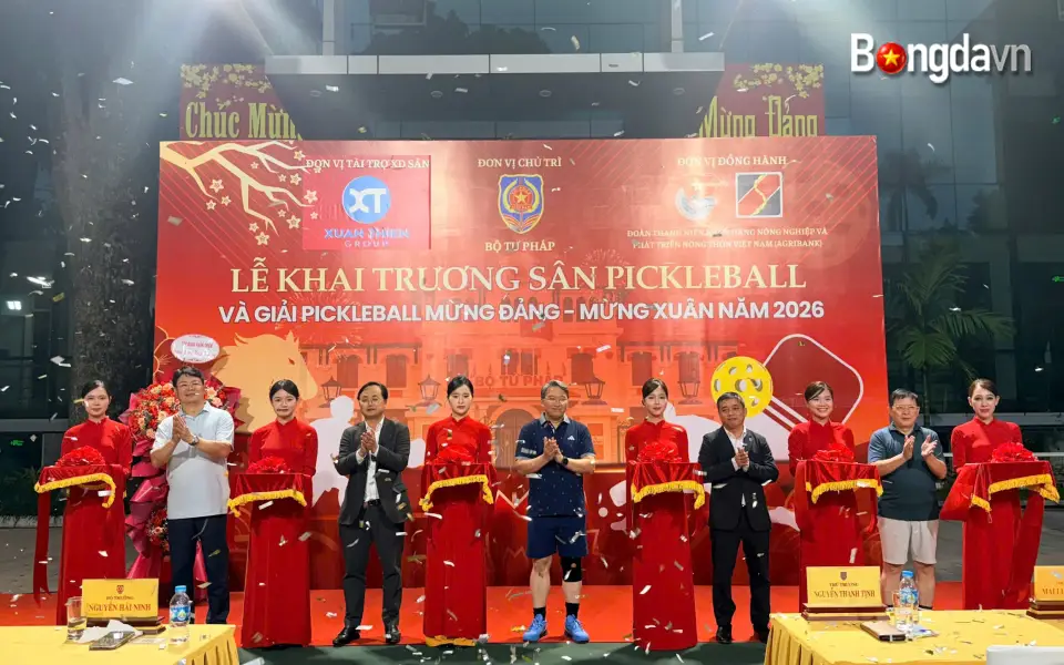 Bộ Tư pháp tổ chức giải Pickleball mừng Đảng - mừng Xuân năm 2026 2 Bộ trưởng Bộ Tư pháp Nguyễn Hải Ninh; Thứ trưởng Bộ Tư pháp Nguyễn Thanh Tịnh, Thứ trưởng Bộ Tư pháp Mai Lương Khôi cùng đại diện các đơn vị hỗ trợ