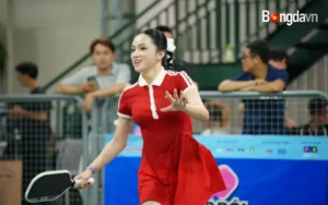 Hoa hậu Hương Giang tham gia tranh tài tại giải pickleball "Cặp đôi Cup" mùa 2