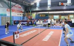 Cụm 8 sân thi đấu tạo không gian thuận lợi để các vận động viên vừa tranh tài, vừa theo dõi, học hỏi kinh nghiệm