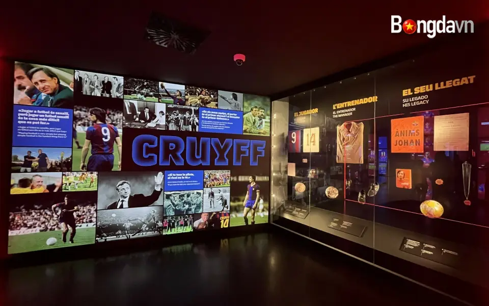 Góc phòng truyền thống của Barca, nơi lưu giữ những ký ức về Johan Cruyff