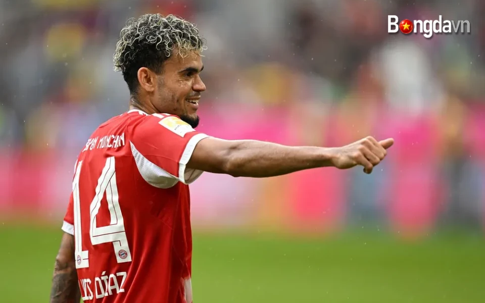 Luis Díaz, người đến từ Barrancas, và nay chơi cho Bayern Munich