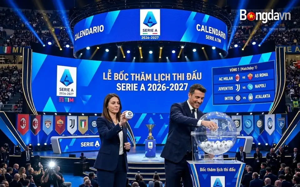 lễ bốc thăm lịch thi đấu Serie A mùa giải 2026-2027