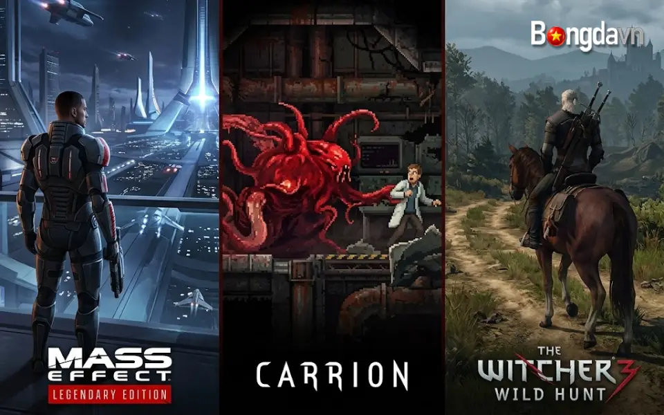 Mass Effect Legendary Edition, CARRION và The Witcher 3: Wild Hunt