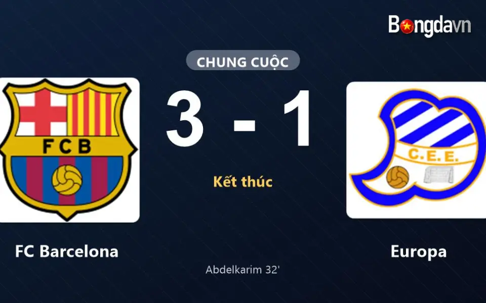 FC Barcelona 3-1 ce europa