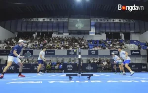 Các vận động viên pickleball thi đấu tại giải Professional Pickleball Association Tour Asia ở Tokyo