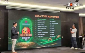 Danh sách VĐV đại diện Việt Nam tham dự Pickleball World Cup 2026 hạng mục Open