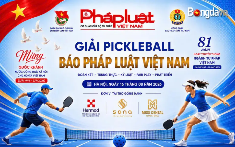 Ngày 16/8 Báo Pháp luật Việt Nam sẽ tổ chức Giải Pickleball lần thứ I